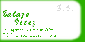 balazs vitez business card